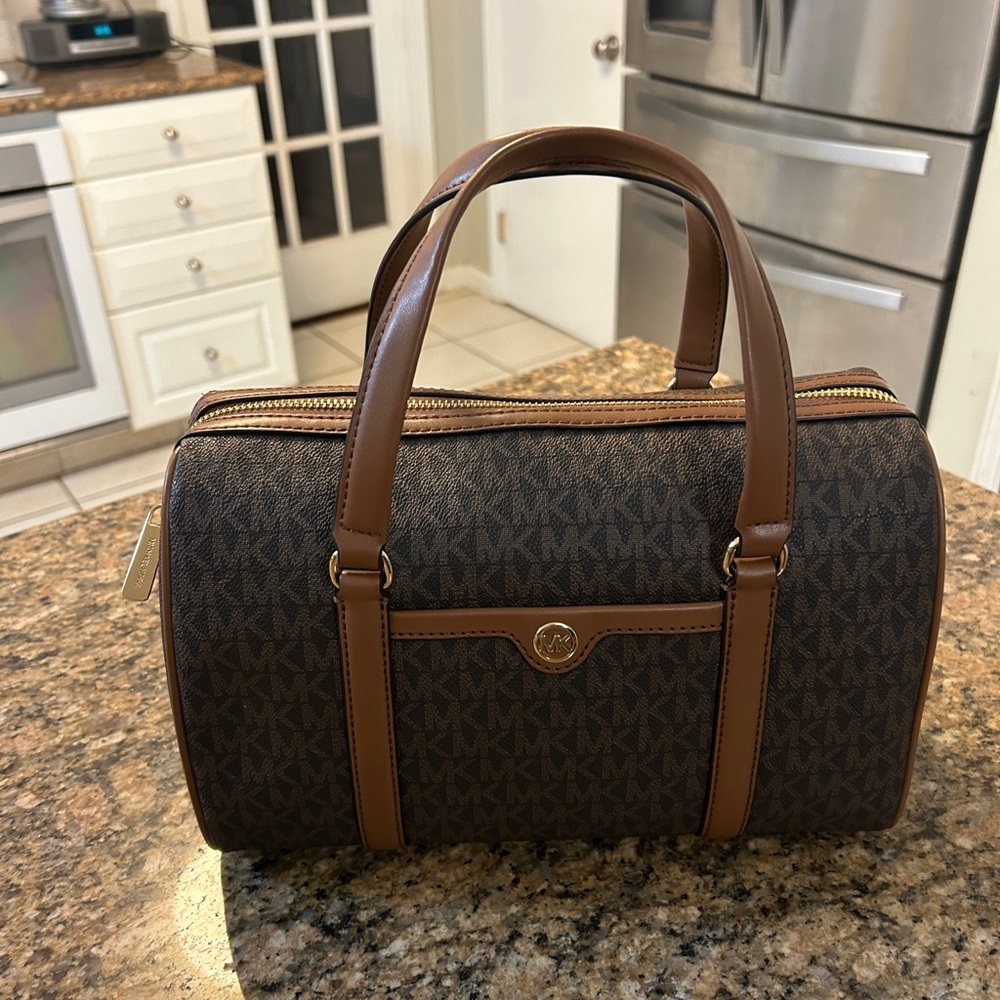 Michael Kors Brown Medium Duffle Satchel
